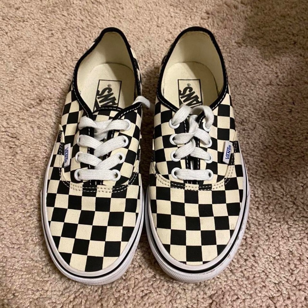Vans Checkerboard Black and White Low-Top Sneakers